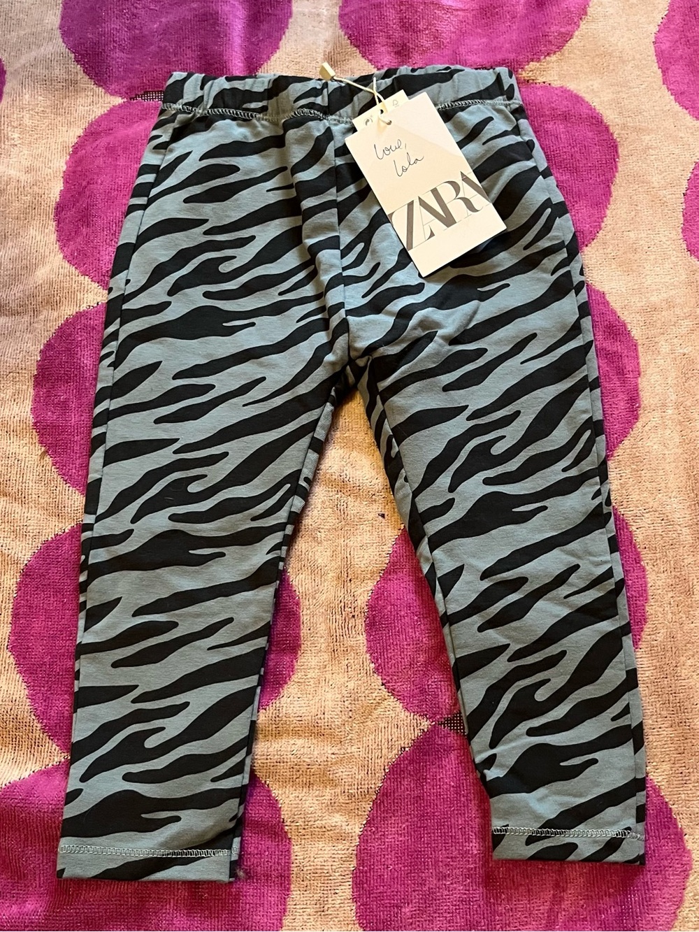 Zara Girls Zebra Print Leggings